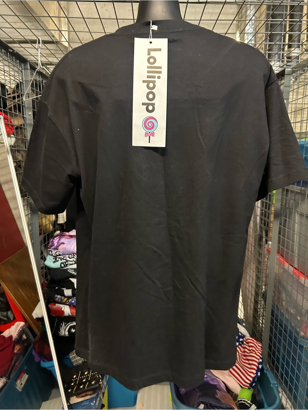 Brand new with tags Black LABUBU Graphic Tee with Colorful Character Print L - Picture 7 of 13